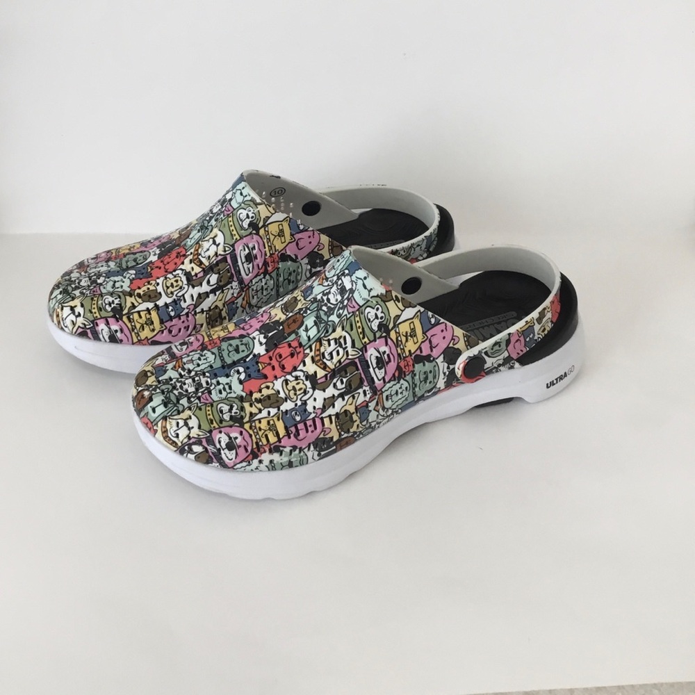 Skechers Foamies Go Walk Dog Lovers Colorful Clogs, Women's Size 10